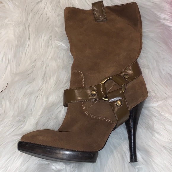 BCBGeneration Sirlo Brown Suede Midi Boots 6.5 - Picture 5 of 10